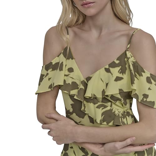 Robe asymétrique DKNY col cache-cœur : sublimez vos courbes sans complexe - 5