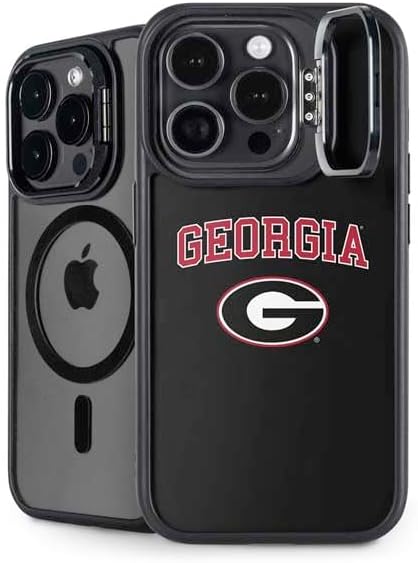 Skinit Kickstand Phone Case Compatible with iPhone 14 Pro - Officially Licensed University of Georgia Bulldogs Logo Design