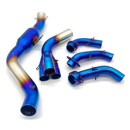 Systèmes D'échappement Moto Yamaha FZ-09 Collecteur Bleu Premium avec Catalyseur