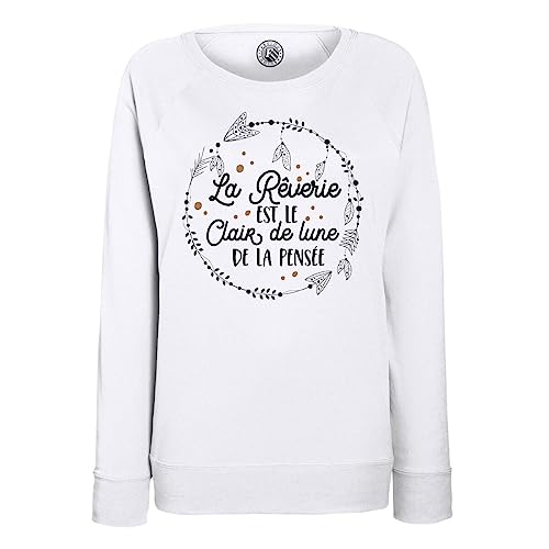 Sweatshirt femme La Rêverie citation littéraire en coton confort