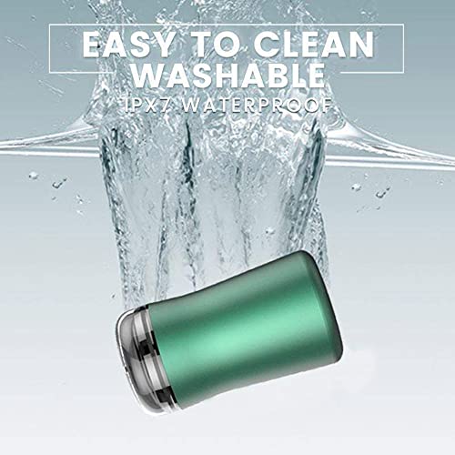 Pocket Size Washable Electric Razor, Car Travel Men Shaver, Portable Mini Waterproof Smart Usb Rechargeable Foil Shaver, 0.1Mm Blade Design, Small But Clean, Travel Essential (Green) #TOP5