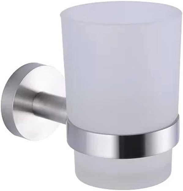 XVL Bathroom Wall-Mounted Toothbrush Holder, Brushed Steel G1006