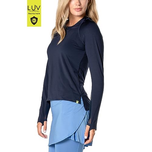 Lucky In Love Women's High Low Breezy Long Sleeve Shirt.3