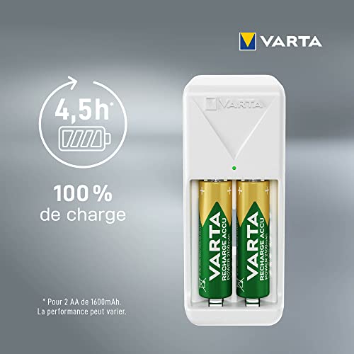 Varta Caricabatterie, Caricatore Batterie Per Pile Ricaricabili, Carica 2 Aa/Aaa Contemporaneamente, Non Attrezzato, Mini Charger - 5