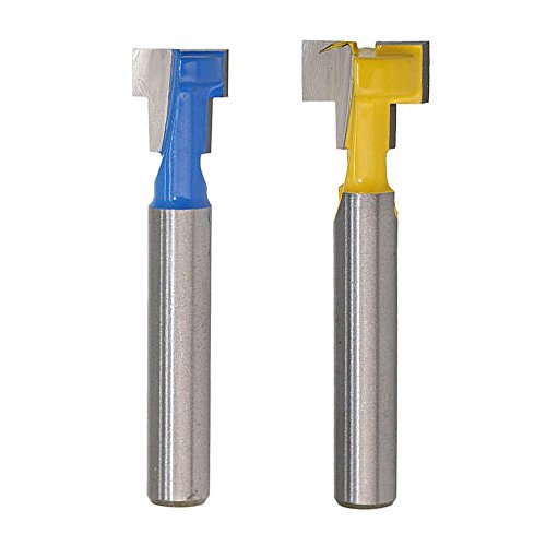 Yakamoz 1/4" Shank T-Slot Cutter Router Bit Steel Handle 3/8" & 1/2" Length Woodworking Cutters For Power Tools #TOP1