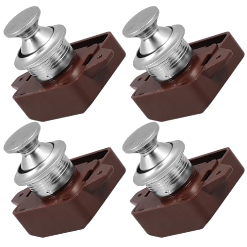 Serrure à bouton-poussoir antibruit pour bloquer les portes de placard en camping-car - 2