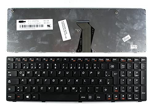 Clavier PC portable Lenovo Z565A Allemande noir avec cadre Keyboards4Laptops