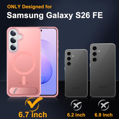 Image of SPIDERCASE Magnetic for Samsung Galaxy S26 FE Case,with Stand,Pink