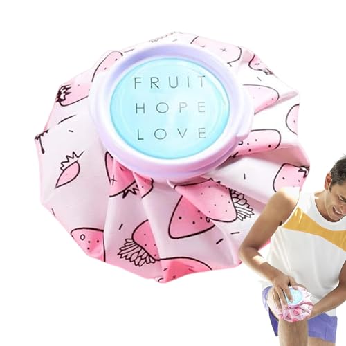 Bolsas de hielo reutilizables, sin fugas, lindas bolsas de hielo reutilizables, recargables, para uso en frío y calor, alivio de dolores, bolsa de hielo sin fugas, fácil de transportar para el hombro