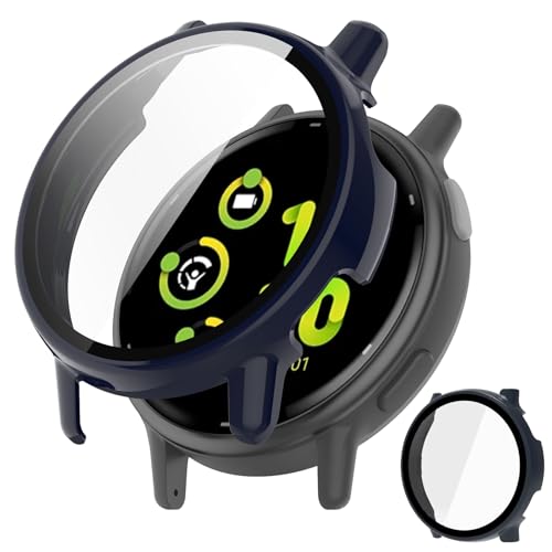 JXRICH �Ή� Garmin Vivoactive 5 �P�[�X 9H�d�x �y�� PC+�����K���X �K�[�~�� Vivoactive 5 �p �ی�J�o�[ �����x �����ȒP �ϏՌ� �S�ʕی� ���h�~�w��h�~ ��U�h�~(�u���[)