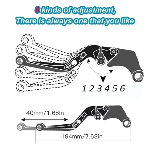 Levier embrayage moto extensible K1600 GTL levier de frein pliable 2012 2013 - 5