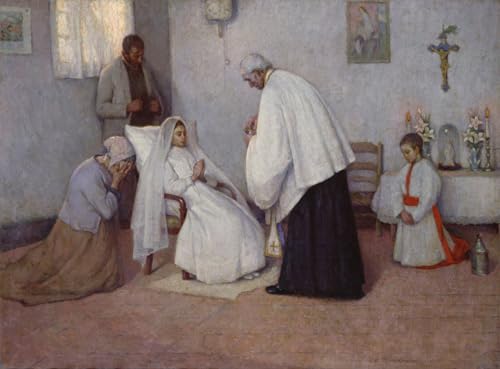 Art Mural Communion in extremis Henri Le Sidaner Anti-Reflet