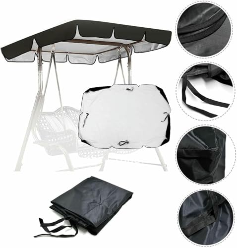 Toldo de repuesto para columpio exterior cubierta superior de asiento de jardín lona impermeable UV 4