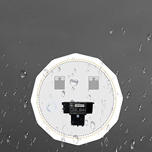 Led-badkamer Spiegel Ronde Diamant-gesneden Frameloze Ijdelheid Spiegel Wandmontage Make-up Spiegelemperatuur Zonder… - Afbeelding 5