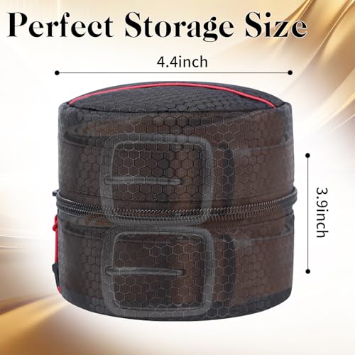 TUSIASC Belt Organizer Case,Travel Belt Storage Holder for Closet Drawer,Display Case for Belts,Ties,Portable Container Storage Holder,Height 3.9inch(Bag Only) by TUSIASC - Image 7