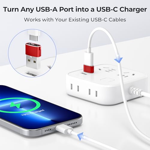 Image of Basesailor USB to USB C Adapter 3 Pack,Type C Female to USB A Male Charger Cable Converter for Apple Watch Ultra iWatch Series 8 7 SE,AirPods Pro 2, 14 13 12 11 Plus Max,iPad 9 10 Air 4 5 Mini 6
