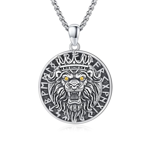 Chaîne viking en argent 925 haut de gamme avec son collier robuste