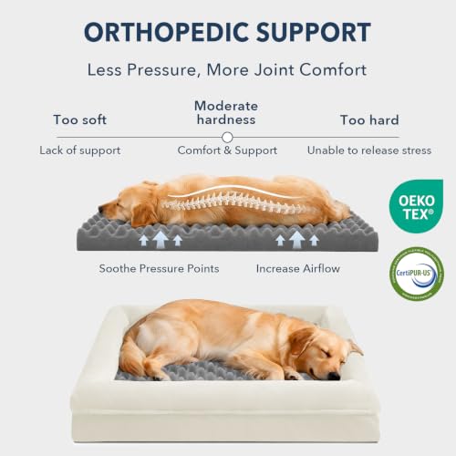 Image of Orthopedic Dog Bed Waterproof Pet Sofa for Large Sized Dogs