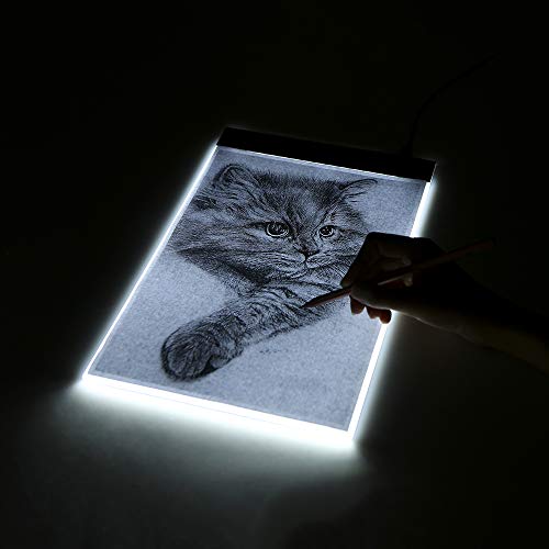 Placa de mesa de desenho para desenho de bloco de luz de arte LED A4 para artistas infantis e um sup