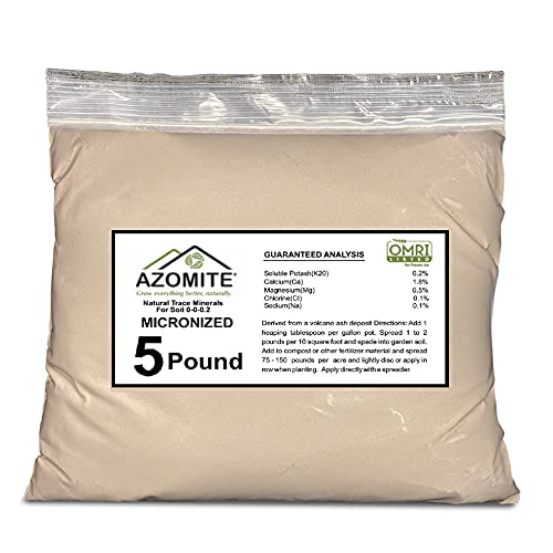 Azomite organic micronized mineral fertilizer trace 0-0.2, 05 lbs…
