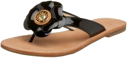 yellow box brown flip flops