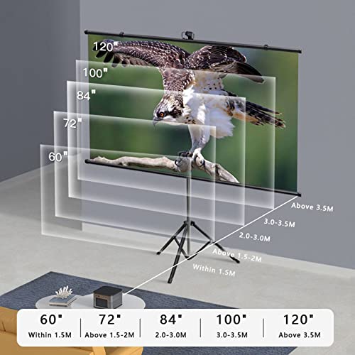 Tela de projeção com suporte 120 Inch Tripod office home wall-mounted simple screen 16:9 4K HD outdo