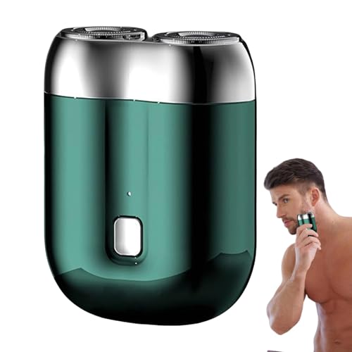Rasoio elettrico da viaggio, rasoio portatile da uomo - Rasoio Storm a doppia testina 2024,Rasoio elettrico rotante tascabile, rasoio impermeabile per il viso, ricaricabile per uso asciutto e bagnato