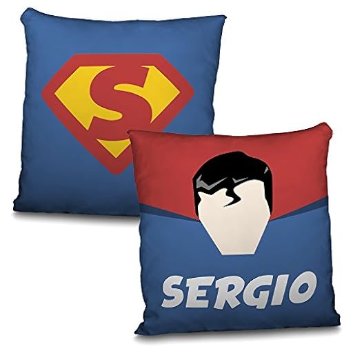 LolaPix Cojín Superhéroes Personalizado con Nombre. Regalo Friki. Varios Diseños a Elegir. Superman | Ya disponible en tu tienda friki favorita! En mundofriki.es!
