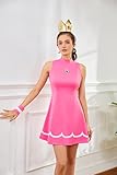 AYYOHON Princess Cosplay Costume Women Princess Tennis Dress with Crown Earrings Adult Halloween Suit XS - Image 5