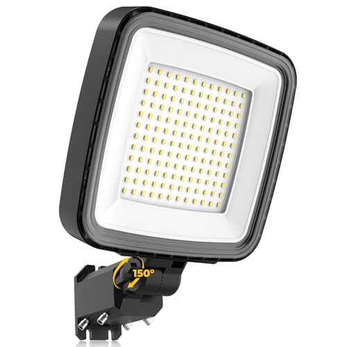 AGranTOP LED Parking Lot Light, 150W 21000LM Dusk to Dawn Outdoor Lighting Adjustable Outdoor Light Poles IP66 Waterproof Commercial Street Light for Yard, Barn, Driveway, Sport, Highway
