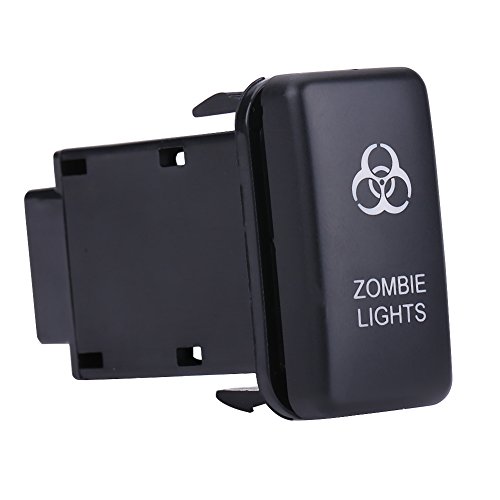 LED Light Bar Rocker Switch, 12V Blue LED Car On Off Rocker Switch for Hilux Landcruiser VIGO(Zombie Lights)
