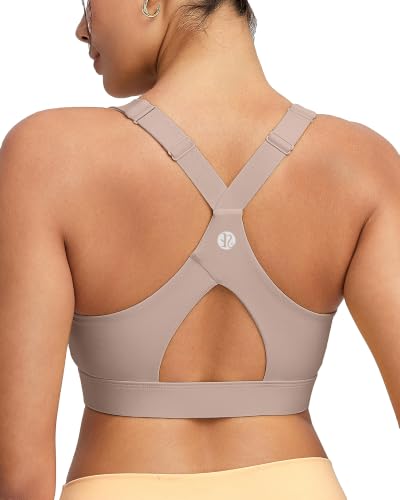 Image of RUNNING GIRL Sports Bra for Women High Support, Molded Cup High Impact Sports Bras with Sewn in Pads Workout Running Bra
