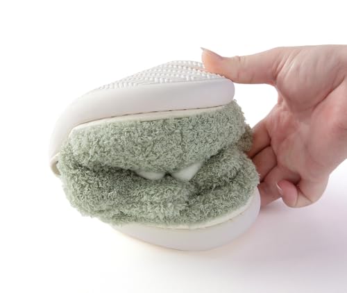 Caistre Adult Unisex Animal Slippers - Warm Plush Dinosaur Design Home Shoes - Funny Triceratops Non-Slip Bedroom Slippers3