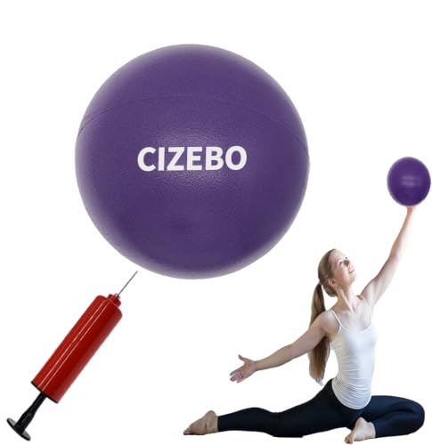 CIZEBO 6 Pilates Ball Small Exercise Ball & Air Pump Yoga Core (8 Opt)