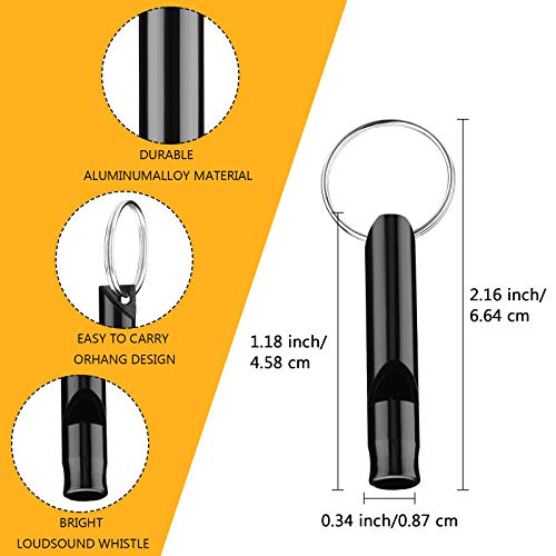 Weewooday-12-Pieces-Emergency-Whistle-with-Keychain-Aluminum-Whistle-Hiking-Camping-Survival-Loud-Sound-Whistles-for-Camping-Hiking-Hunting-Outdoors-Sports