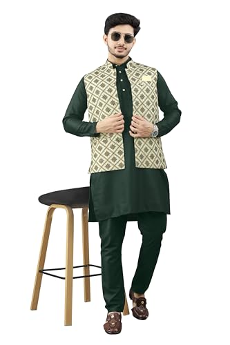 Image of Trustous Traditional Men's Kurta Koti Set (3 PCS SET)
