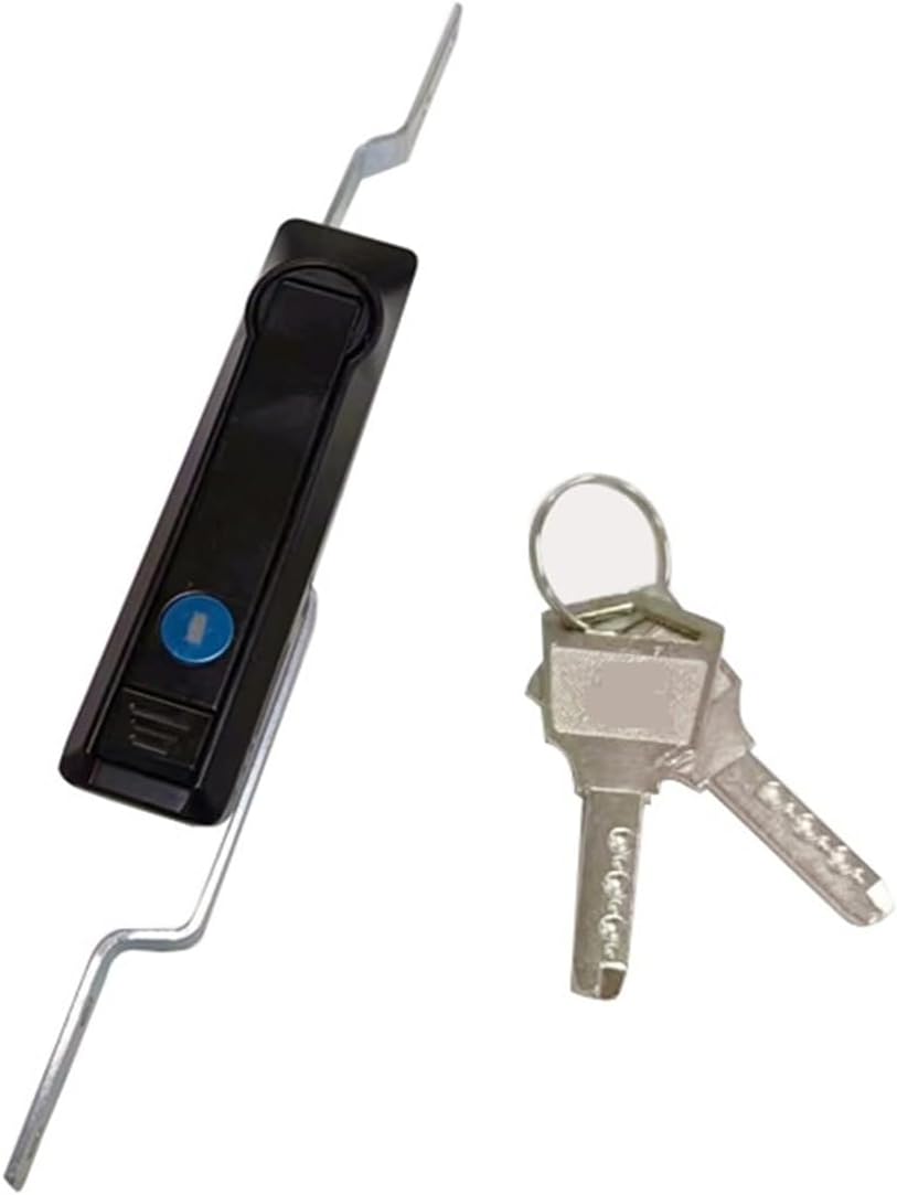 2sets MS828 Zinc Alloy Control Lock Power Distribution Control Cabinet Door Lock Connecting Rod Locks Electric Cabine(2sets-Silver)