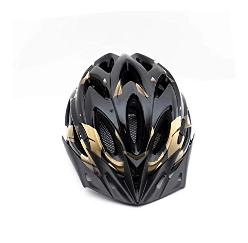 Capacete Tsw Raptor 2 Com LED Preto Dourado Ciclismo Tam M