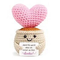 Giftota Geschenke für Frauen Freundin - Jahrestag Geschenke für ihn & sie - Pocket Hug - Gehäkelte Glücksbringer & Mutmacher - Dankeschön Geschenke - Emotional Support - Gute Besserung