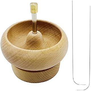 SM SunniMix Wooden Bead Spinner Bowl bead with Beading for Stringing Quickly crafts DIY Spinnings Bracelet Necklace Jewelry Making Tool