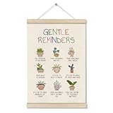 Motivational Wall Decor Gifts, Positive Affirmations wall decor, Mental Health Wall Art Poster 16x12 Inch, Teacher appreciation gifts, Gentle Reminders Poster Hanger Frame, Therapy Office Decor