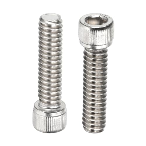 PATIKIL 1/4-20x1 Hex Socket Head Cap Screws Bolts, 10 Pcs 304 Stainless Steel Screws Bolts, Socket Hex Drive, Full Thread, Bright Finish