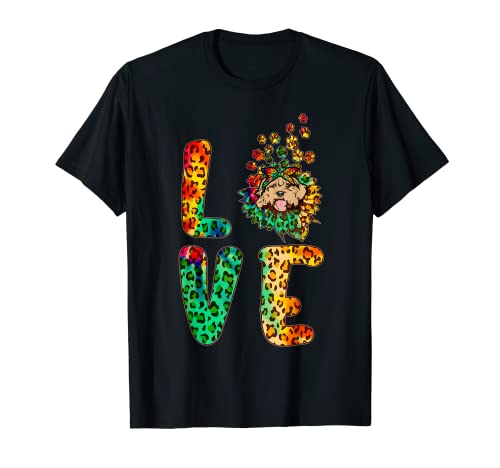 Love Cockapoo Dog Sunflower Tie Dye Funny Puppy Lover Maglietta