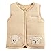 Monvecle Baby Warm Vests Unisex Infant to Toddler Padded Waistcoat (6-9 Months, Light Brown)