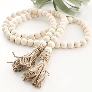 EasyBravo Holzperlengirlande mit Quasten