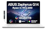 ASUS ROG Zephyrus G14 AI Gaming Laptop 14.0' ROG Nebula OLED 2.8K 500nits Display (AMD Ryzen 9 270, GeForce RTX 5060 8GB, 16GB LPDDR5X, 2TB SSD, RGB KYB, WiFi 7, Win 11 Pro) w/DKZ USB Port Expander