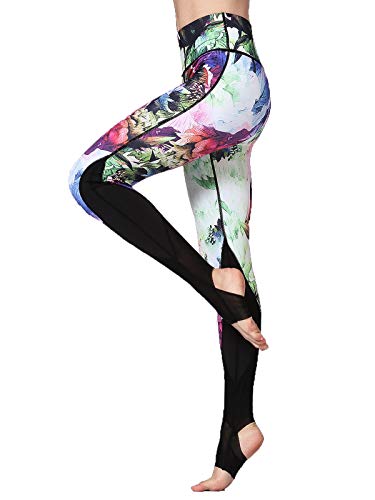 Flyily Snygga sportleggings med tryck för kvinnor, sportbyxor, träningsbyxor, yoga-leggings, träningsbyxor för kvinnor