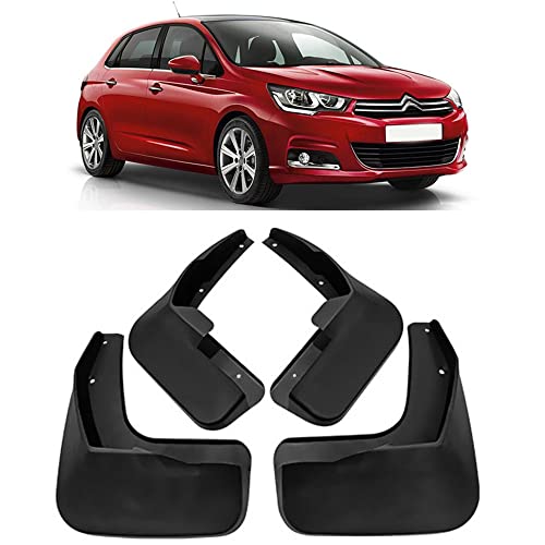 REDOVO 4 PièCes Bavettes Garde-Boue Anti-éclaboussures pour Citroën C4 C4L 2013-2017 Résistant à l'usure Étanche Contre Protection Sédiments Accessories