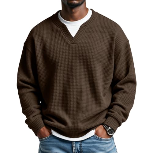 moolBeko Men's Textured Waffle Layered-Look Long-Sleeve Tee - image 1
