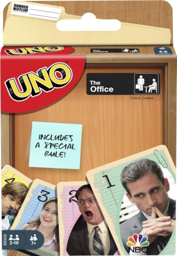 Mattel Games UNO the Office Card Game for Teens Adults Families & Parties with Special Rule for 2 to 10 Players